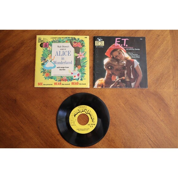 Other - E.T. The Extra-Terrestrial + Alice in Wonderland SEE HEAR & READ Book & Record